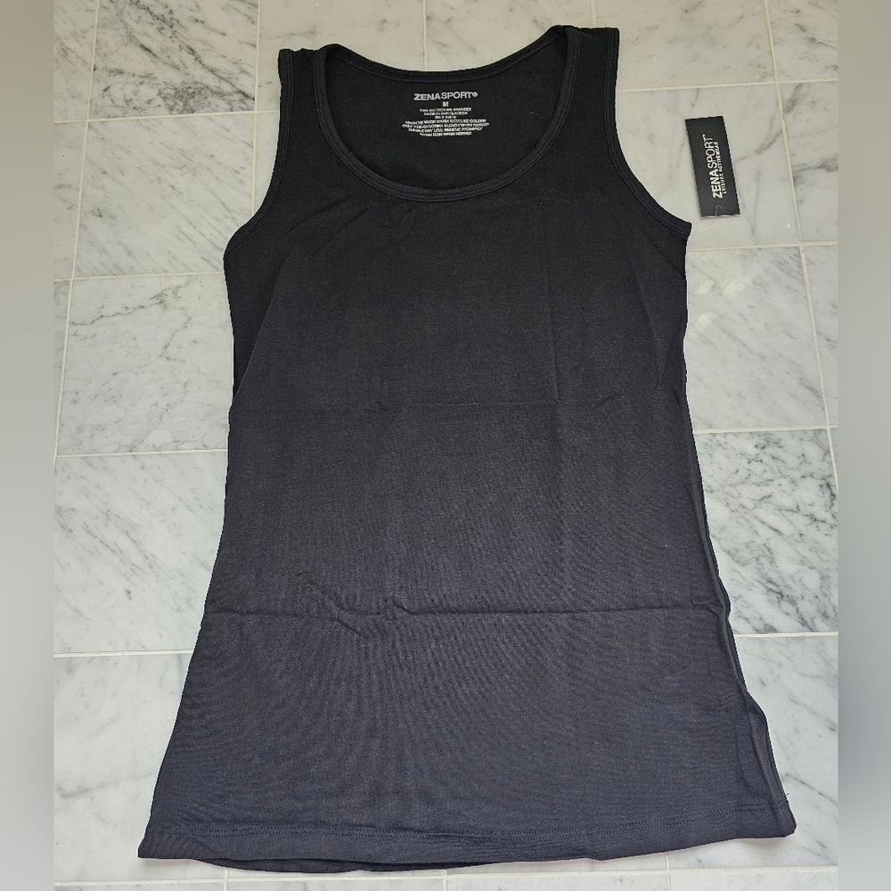 NEW WIYH TAGS Zena Sport Black Tank Size Medium